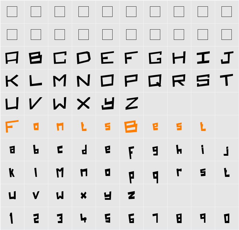 Box Clever Character Map