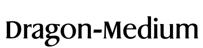 Dragon-Medium Font Image