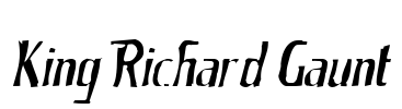 King Richard Gaunt Font Image
