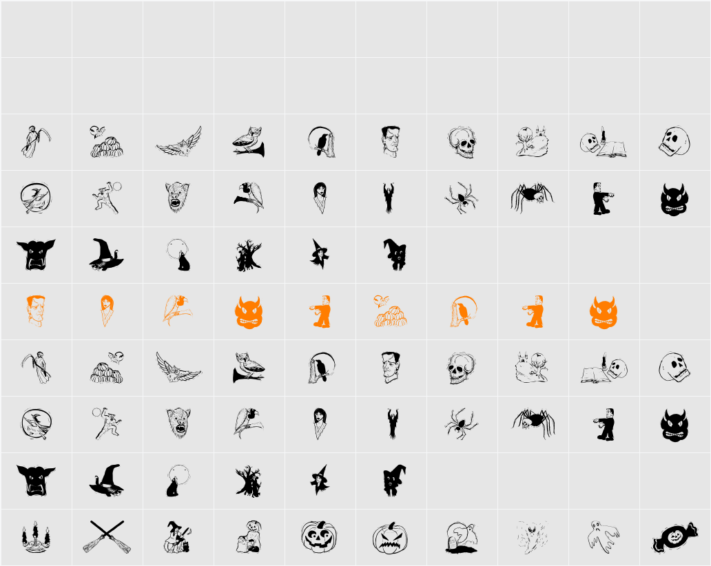 HalloweenTwo Character Map
