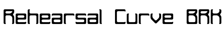 Rehearsal Curve BRK Font Image
