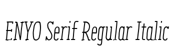 ENYO Serif Regular Italic Font Image