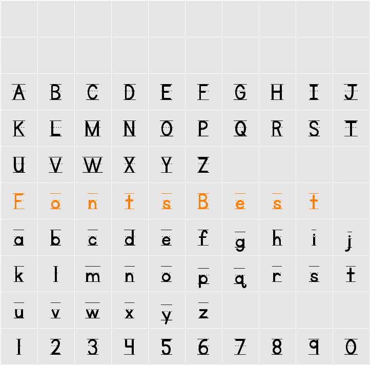 KG Primary Lined NOSPACE Character Map