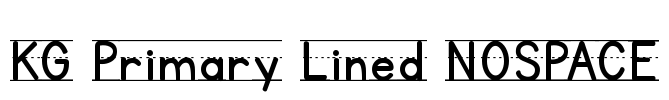 KG Primary Lined NOSPACE Font Image