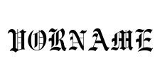 Vorname Font Image