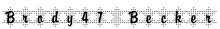 Brody47 Becker Font Image