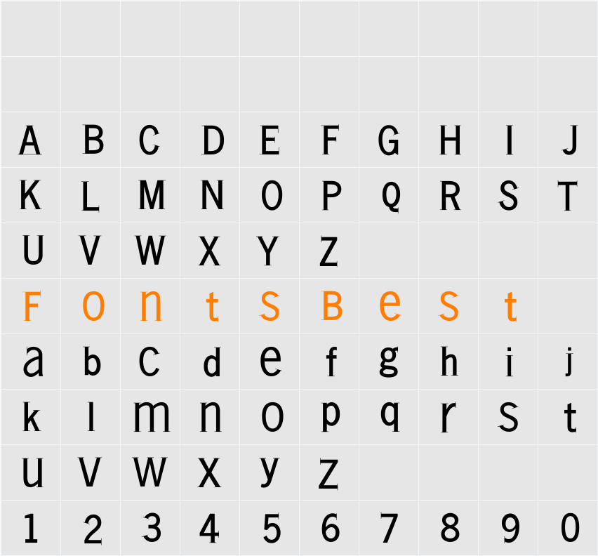 VollkegelSerif Character Map