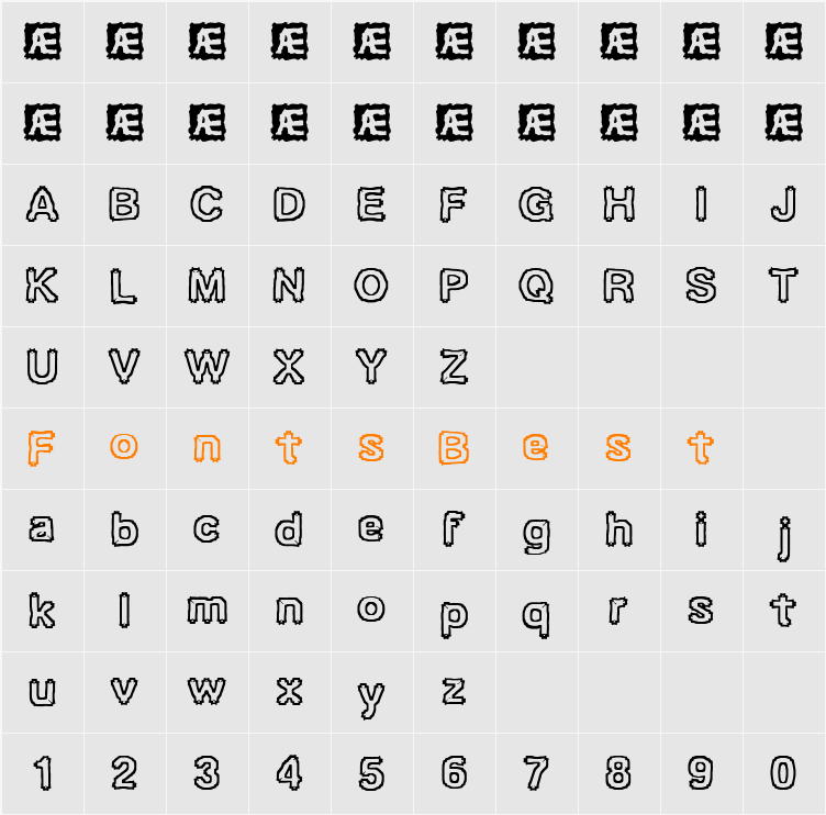 Ubiquity (BRK) Character Map