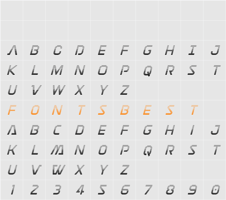 Discotechia Gradient Character Map