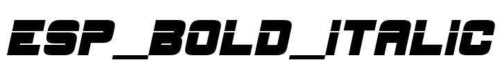 ESP_Bold_Italic Font Image