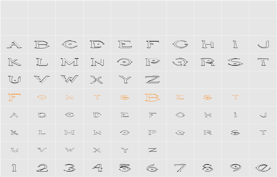 Halo Outline Character Map