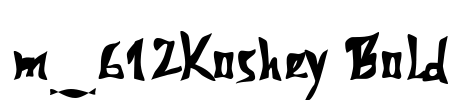m_612Koshey Bold Font Image