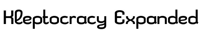 Kleptocracy Expanded Font Image