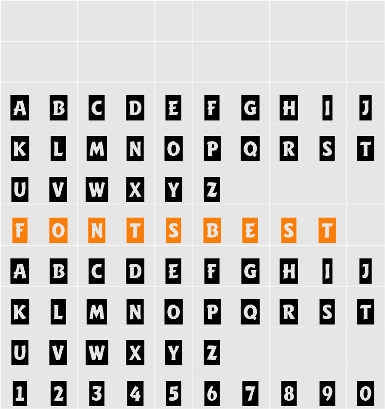 a_WritCm Character Map