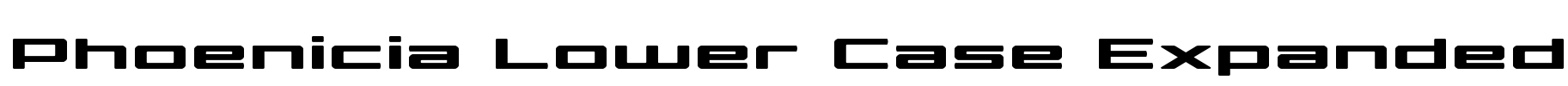 Phoenicia Lower Case Expanded