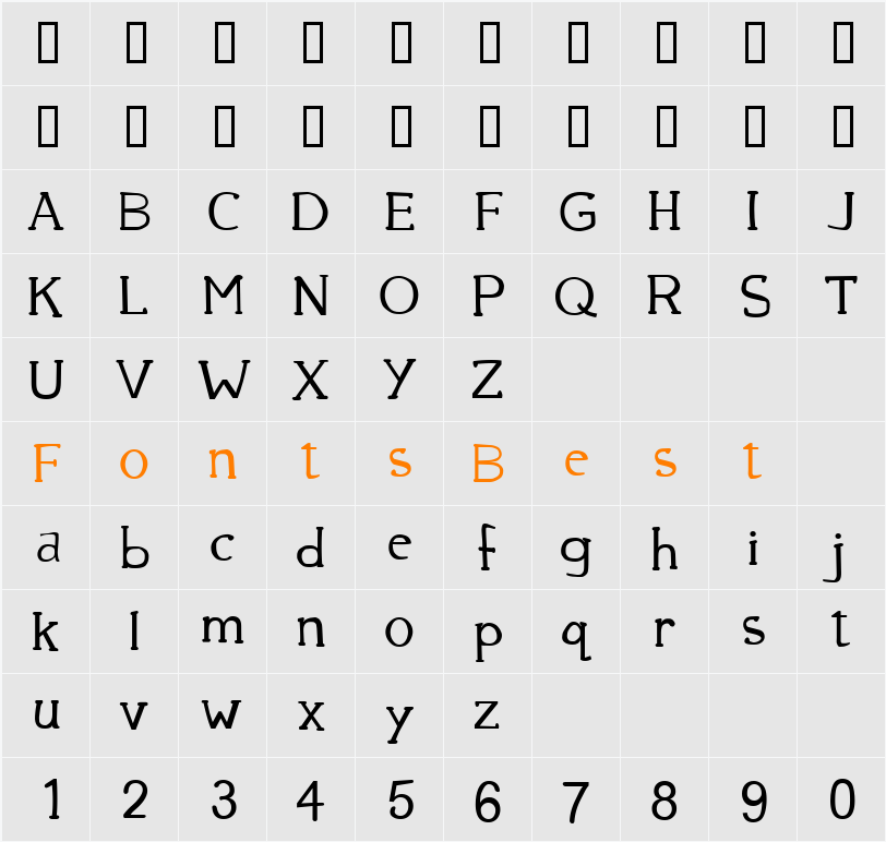 JI-Pocked Character Map