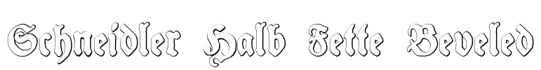 Schneidler Halb Fette Beveled Font Image