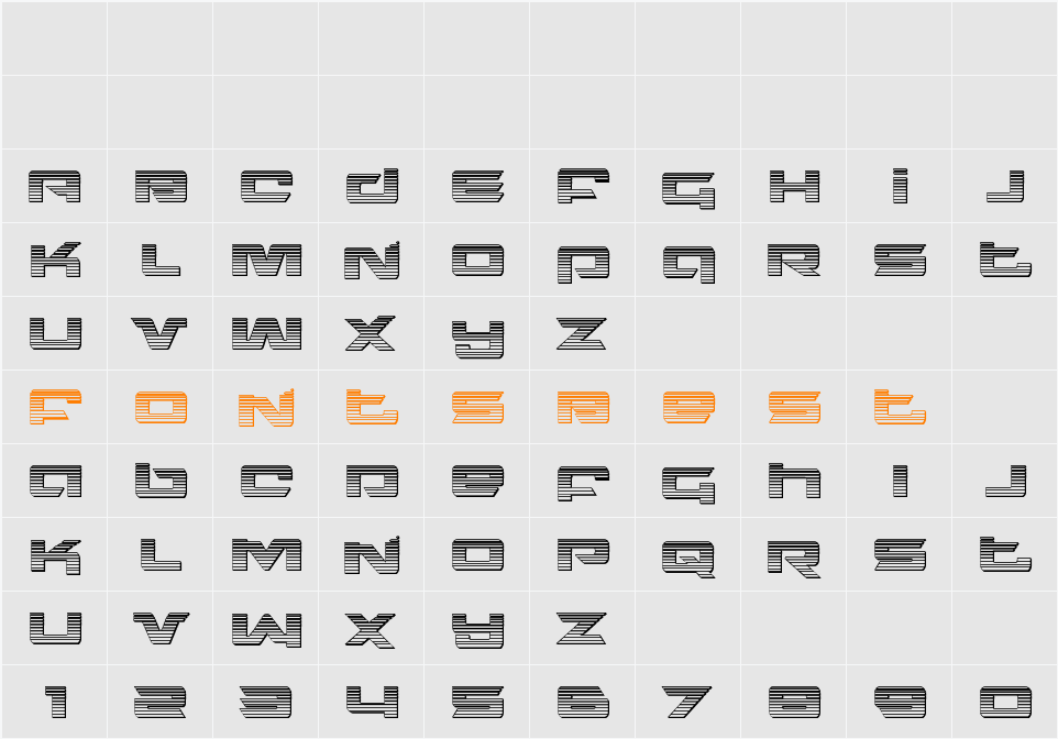 Northstar Chrome Character Map