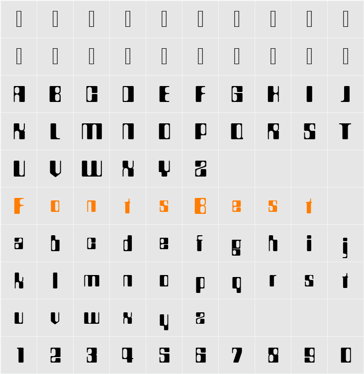 URWCondorcetD Character Map