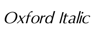 Oxford Italic Font Image
