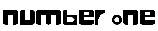 number one Font Image