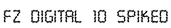 FZ DIGITAL 10 SPIKED Font Image