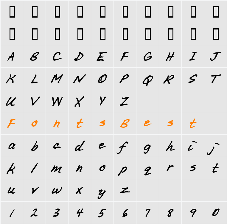 Kiddna Character Map
