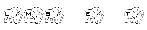 LMS Elephant Tattoo Font Image