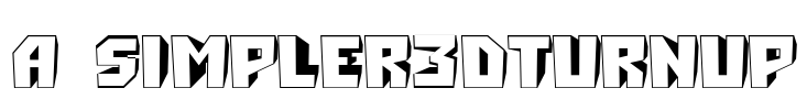 a_Simpler3DTurnUp Font Image