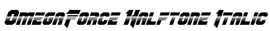 OmegaForce Halftone Italic Font Image