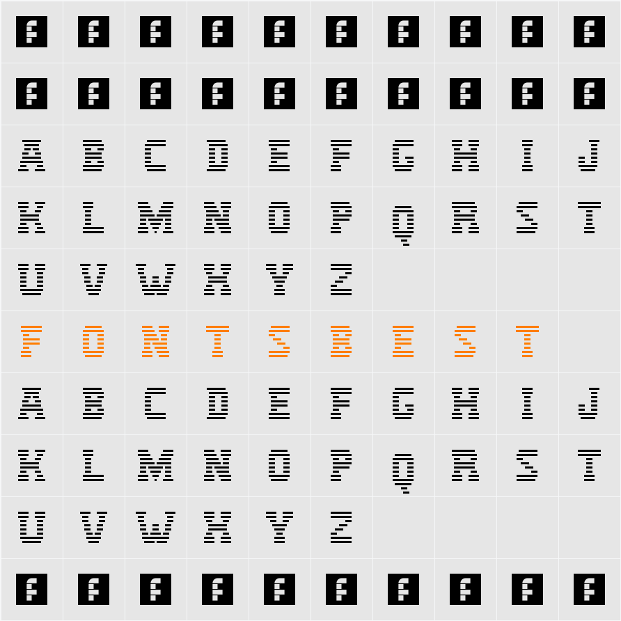 IBM Logo Character Map