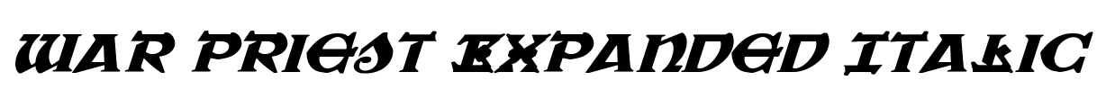 War Priest Expanded Italic