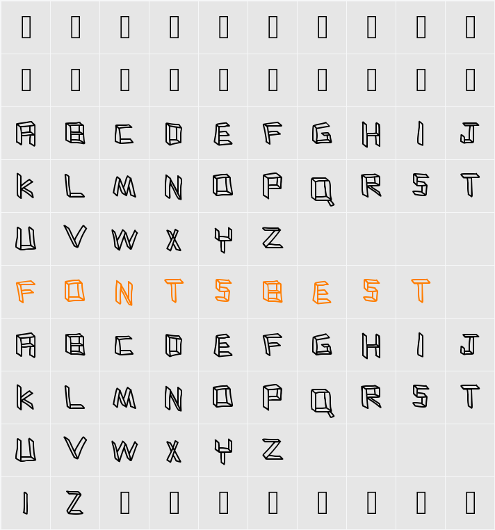 flatboard Character Map