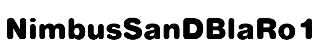 NimbusSanDBlaRo1 Font Image