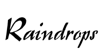 Raindrops Font Image
