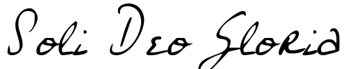 Soli Deo Gloria Font Image
