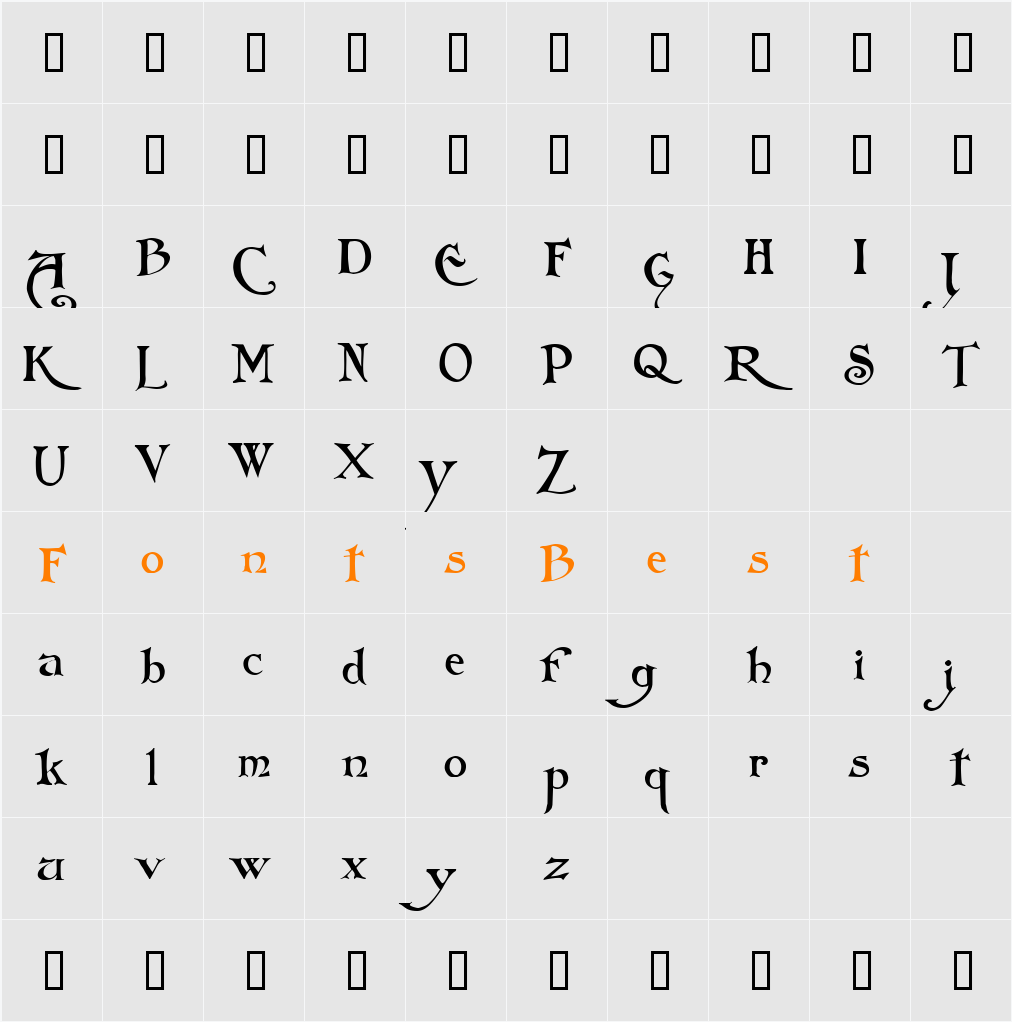 Folkard™ Character Map