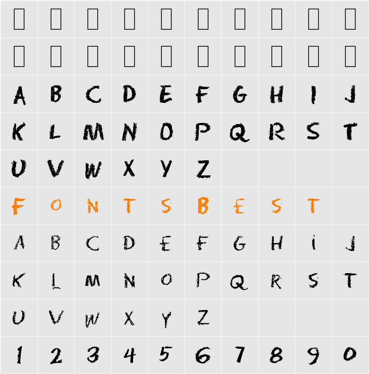 Radium J Character Map