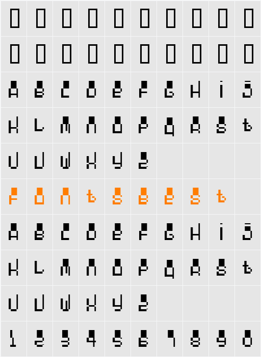 Oddessey 1000 Character Map