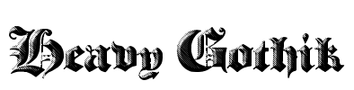 Heavy Gothik Font Image