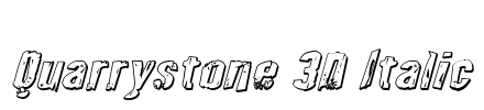 Quarrystone 3D Italic