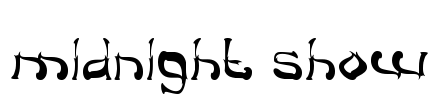 midnight show Font Image