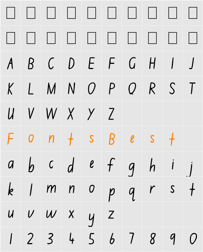 Jimmy Flashcard Character Map