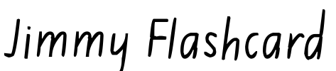Jimmy Flashcard Font Image