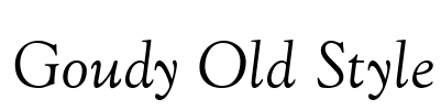 Goudy Old Style Font Image