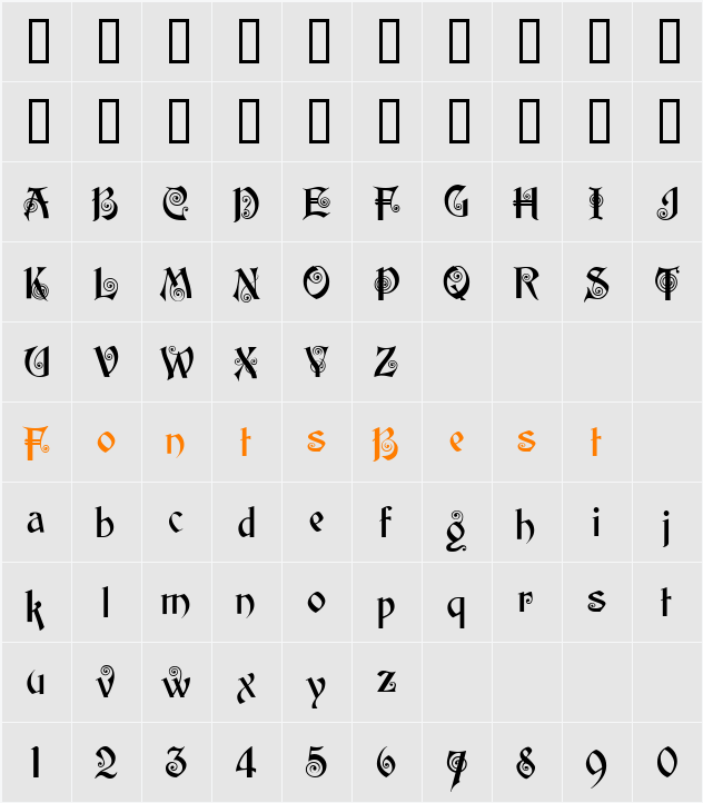 Edisson Character Map