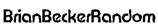 BrianBeckerRandom Font Image