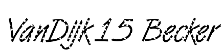 VanDijk15 Becker Font Image
