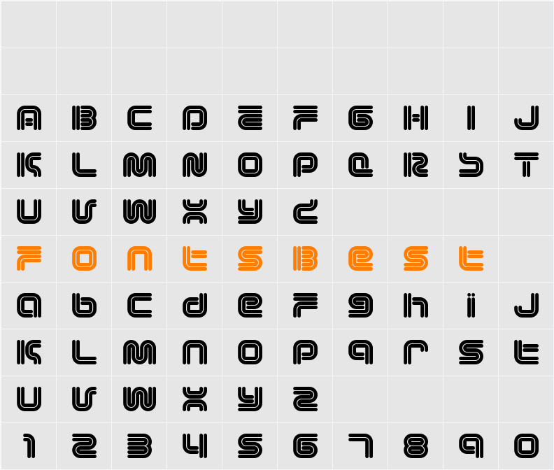 Vectroid Character Map