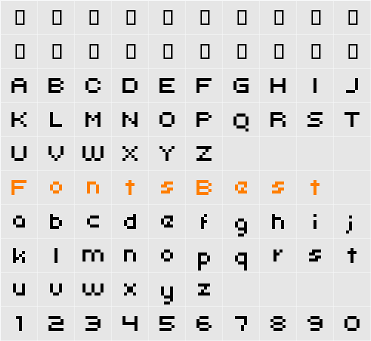 kroeger 05_54 Character Map